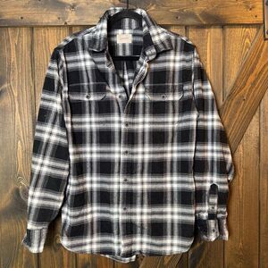 Jachs Plaid Flannel Shirt Heavy 100% Cotton Overshirt